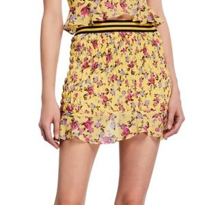 For Love & Lemons Odette Floral Smocked Mini Skirt + Top matching set